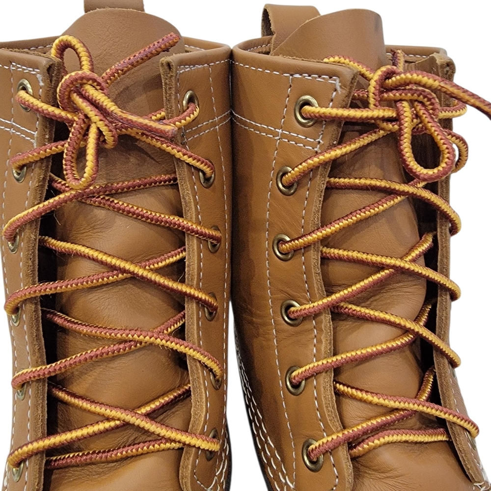 L.L. Bean Trekking Classic Bean Duck Boots Lace Up Tan Leather Youth 4 Women’s 7 - Picture 8 of 16